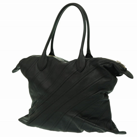 LOEWE Tote Bag leather black Comme des Garcons Junya Watanabe Women Used Authentic