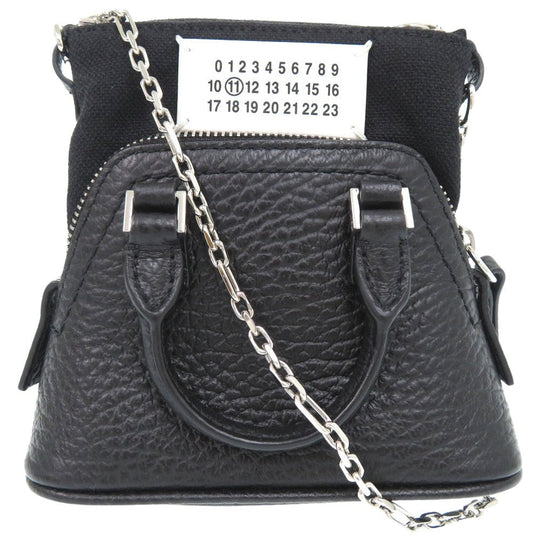 Maison Margiela Shoulder Bag SB3WG0025 P4455 T8013 leather black 5AC CLASSIQUE BABY Pouch Women Used Authentic