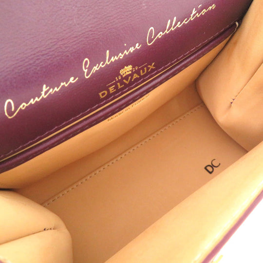 DELVAUX Handbag leather prune Couture Exclusive Collection Christmas Limited Edition Brillant Micro Queen of Desire Women Used Authentic