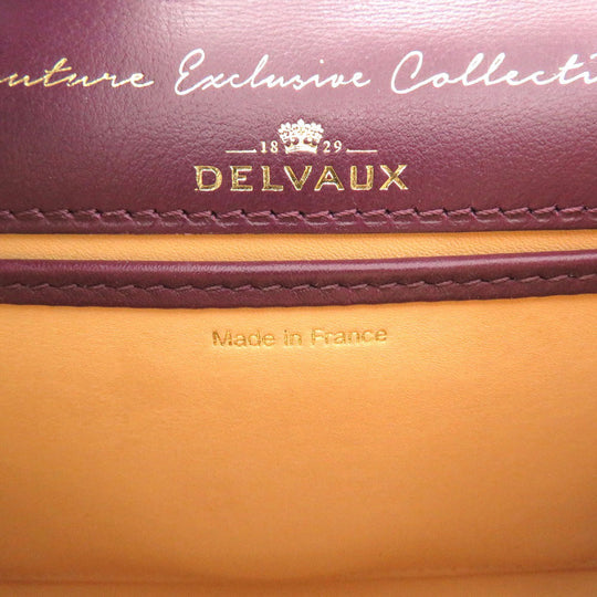 DELVAUX Handbag leather prune Couture Exclusive Collection Christmas Limited Edition Brillant Micro Queen of Desire Women Used Authentic
