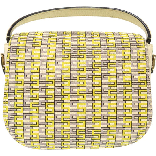 Valextra Shoulder Bag Grain leather beige Iside Xy Print Cross Sling Bag Women Secondhand Authentic