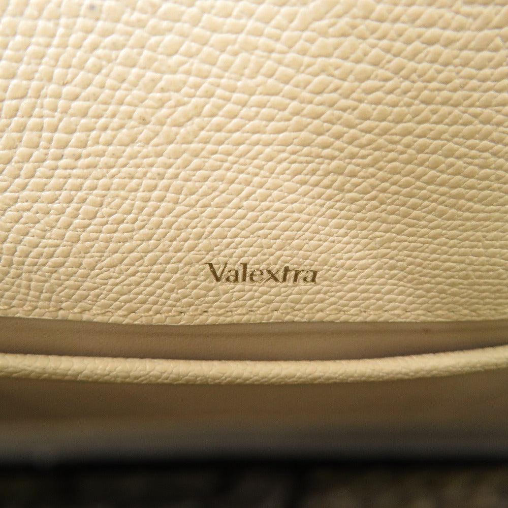 Valextra Shoulder Bag Grain leather beige Iside Xy Print Cross Sling Bag Women Secondhand Authentic