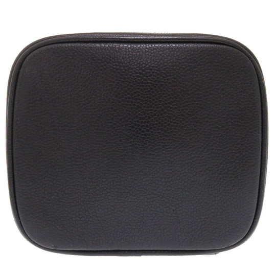 CHANEL Handbag Caviar skin black COCO Mark Vertical vanity bag Women Used Authentic