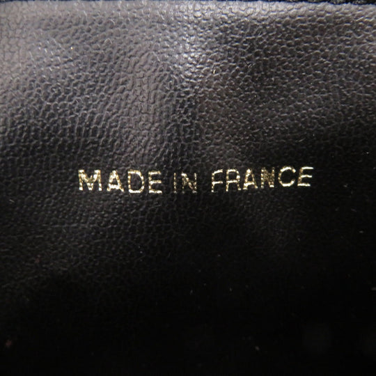CHANEL Handbag Caviar skin black COCO Mark Vertical vanity bag Women Used Authentic