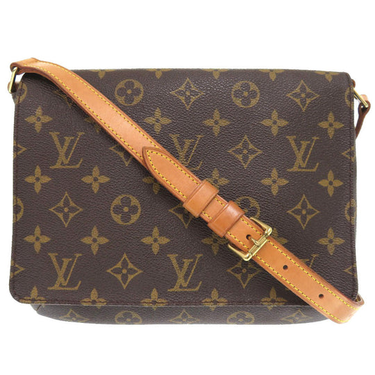 LOUIS VUITTON Shoulder Bag M51257 Monogram canvas Brown Monogram Musette Tango Short Strap Women Used Authentic