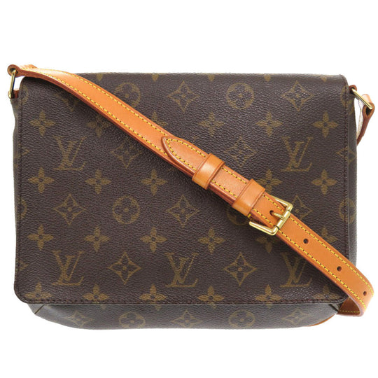 LOUIS VUITTON Shoulder Bag M51257 Monogram canvas Brown Monogram Musette Tango Short Strap Women Used Authentic