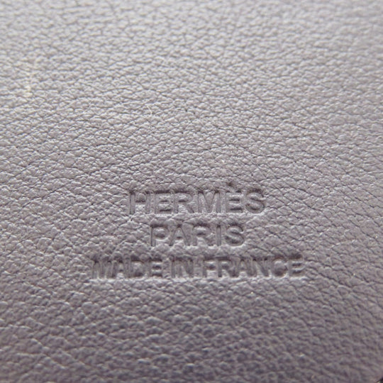 HERMES key ring leather black Name tag MOTEL sunset unisex(Unisex) Used Authentic