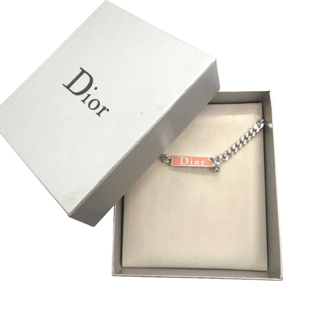 Christian Dior bracelet metal Silver With logo Women Used Authentic