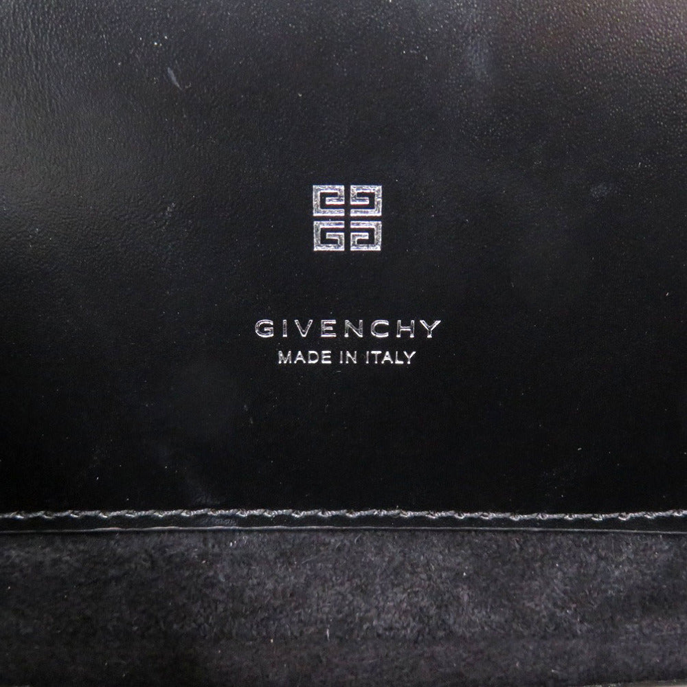 GIVENCHY Handbag leather black 1952 Top Handle Bag Women Used Authentic