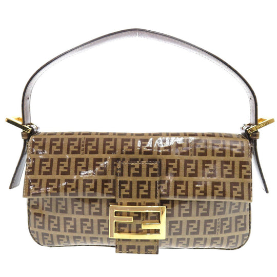 FENDI Handbag 2408264 Coated canvas Brown Zucchino Mamma Bucket Women Used Authentic