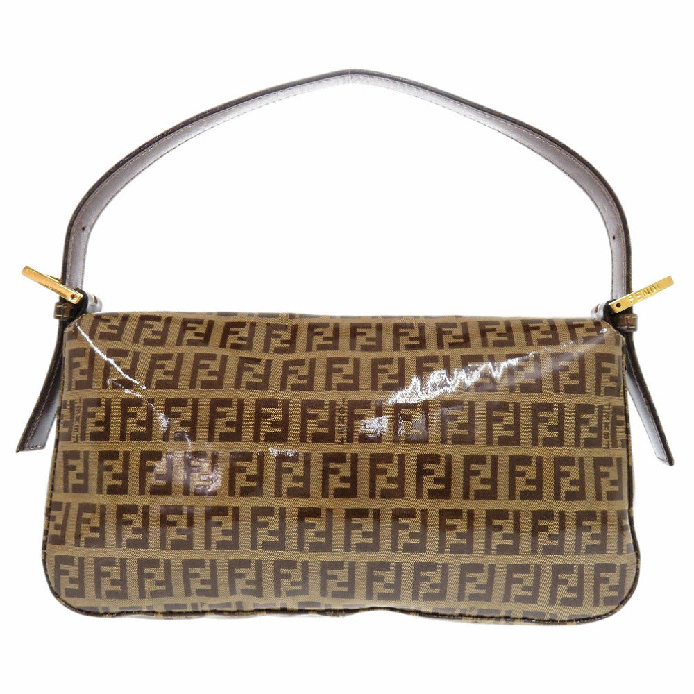 FENDI Handbag 2408264 Coated canvas Brown Zucchino Mamma Bucket Women Used Authentic
