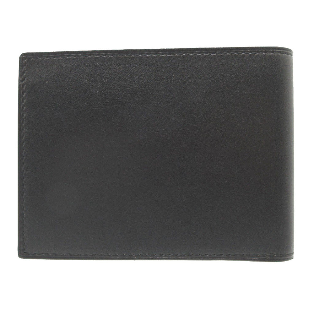 Dunhill Bifold Wallet leather black Bill Compartment mens Used Authentic