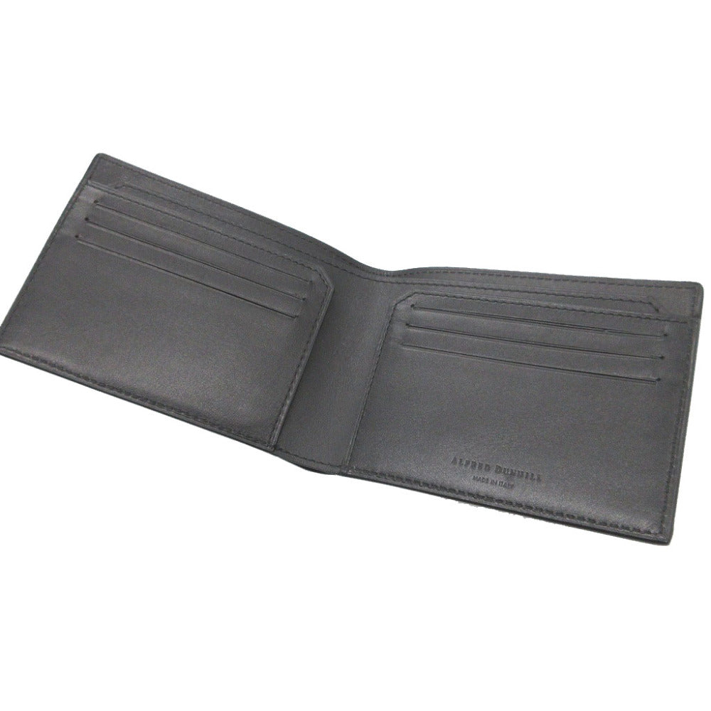Dunhill Bifold Wallet leather black Bill Compartment mens Used Authentic