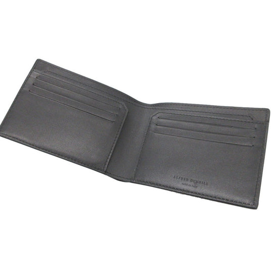 Dunhill Bifold Wallet leather black Bill Compartment mens Used Authentic