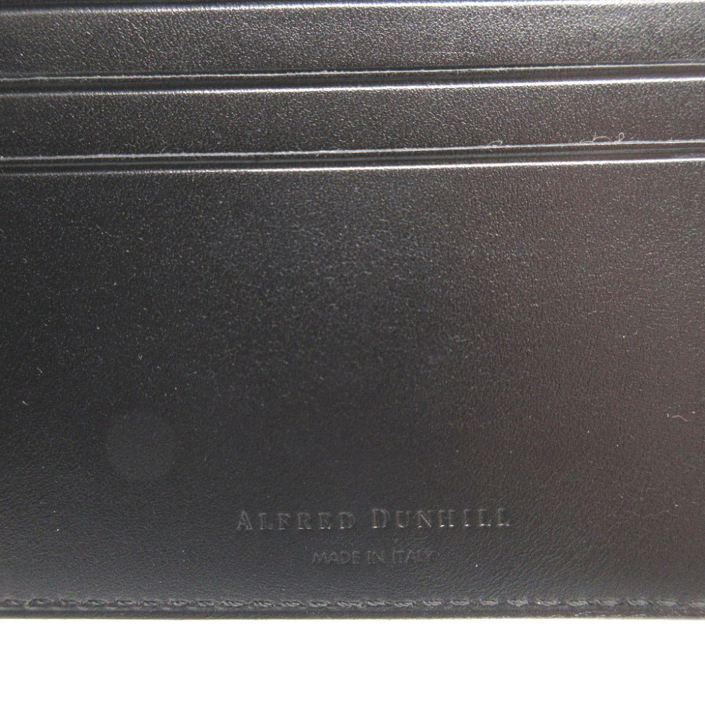 Dunhill Bifold Wallet leather black Bill Compartment mens Used Authentic