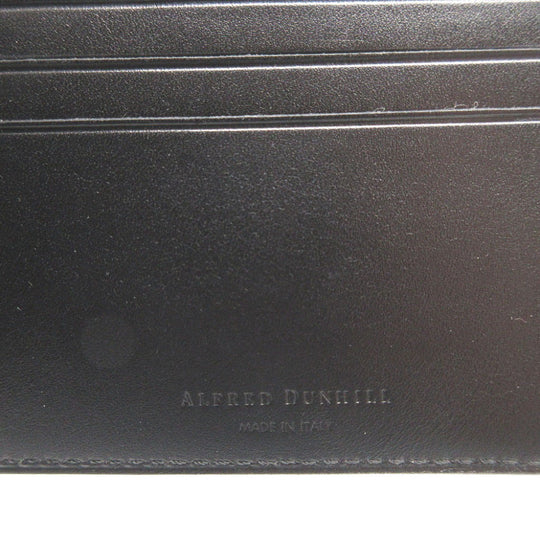 Dunhill Bifold Wallet leather black Bill Compartment mens Used Authentic