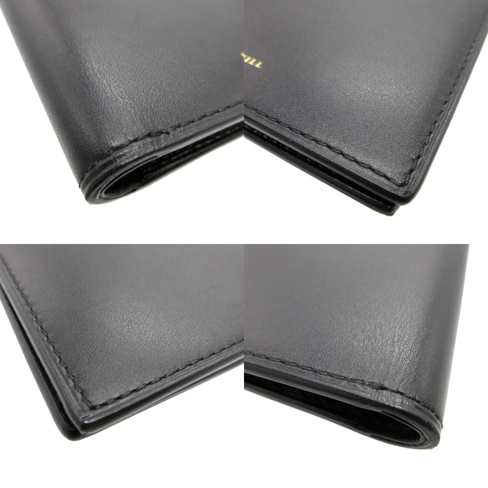 Dunhill Bifold Wallet leather black Bill Compartment mens Used Authentic