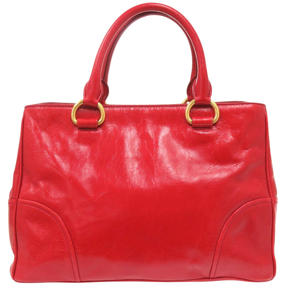 MIUMIU Handbag RN1091 leather Red VITELLO SHINE Handbag RN1091 2WAY Shoulder Bag Leather Women Used Authentic
