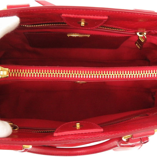 MIUMIU Handbag RN1091 leather Red VITELLO SHINE Handbag RN1091 2WAY Shoulder Bag Leather Women Used Authentic