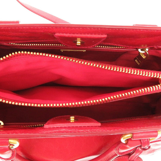 MIUMIU Handbag RN1091 leather Red VITELLO SHINE Handbag RN1091 2WAY Shoulder Bag Leather Women Used Authentic