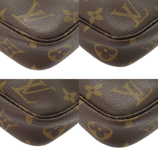 LOUIS VUITTON Pouch M51980 Monogram canvas Brown Monogram Pochette Accessories Women Used Authentic