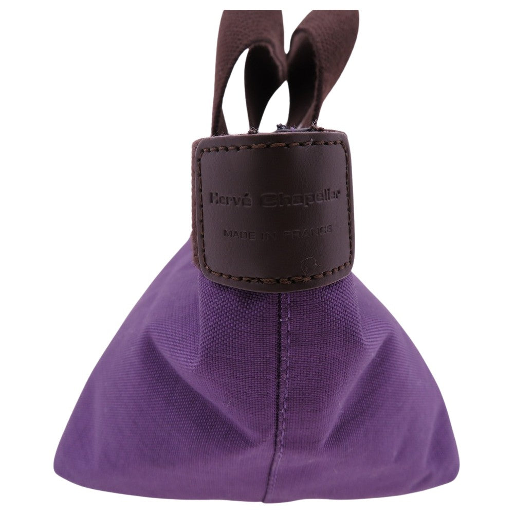 Herve Chapelier Tote Bag 701C Nylon purple Cordura Nylon Boat Shape Tote Bag Size S Women Used Authentic