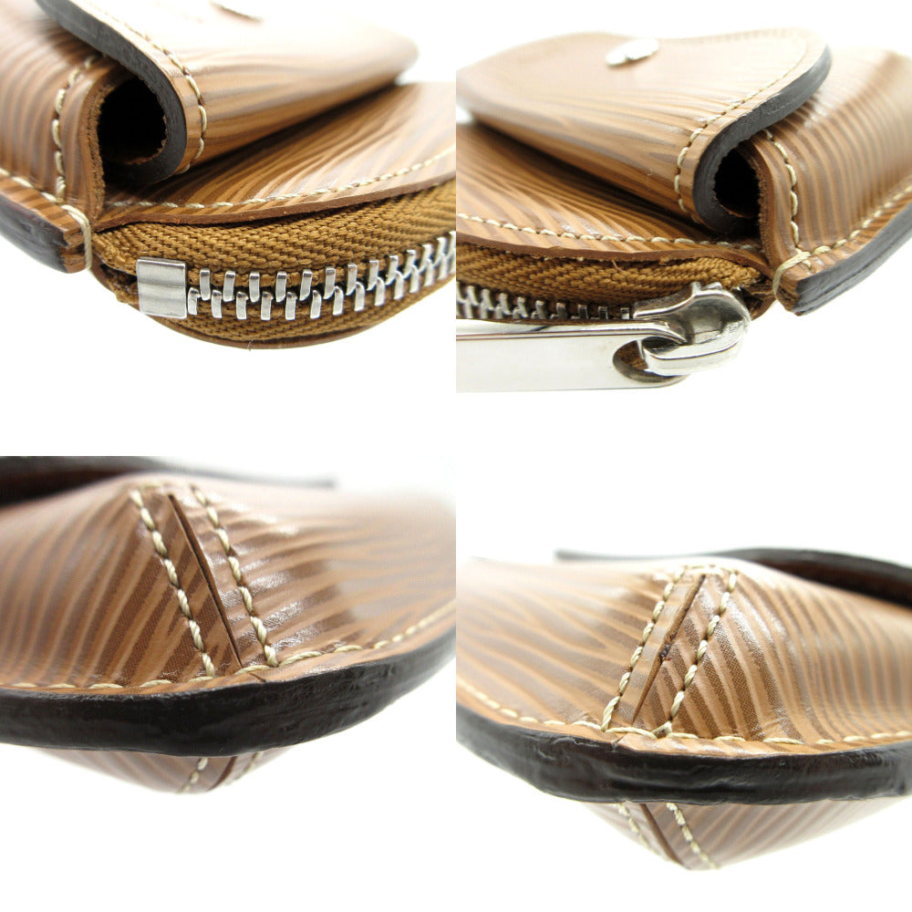 LOUIS VUITTON Coin case M60051 Epi Leather Camel Epi portomone shilling mens Used Authentic