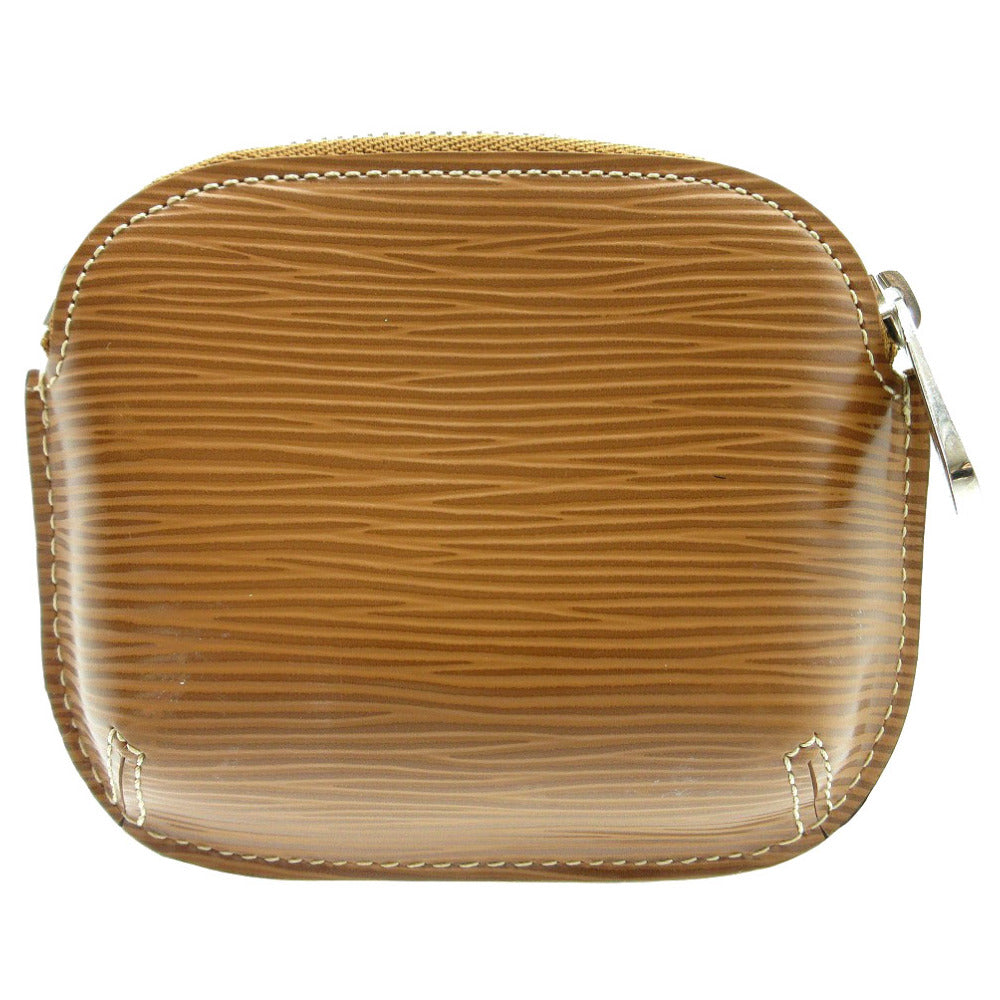 LOUIS VUITTON Coin case M60051 Epi Leather Camel Epi portomone shilling mens Used Authentic