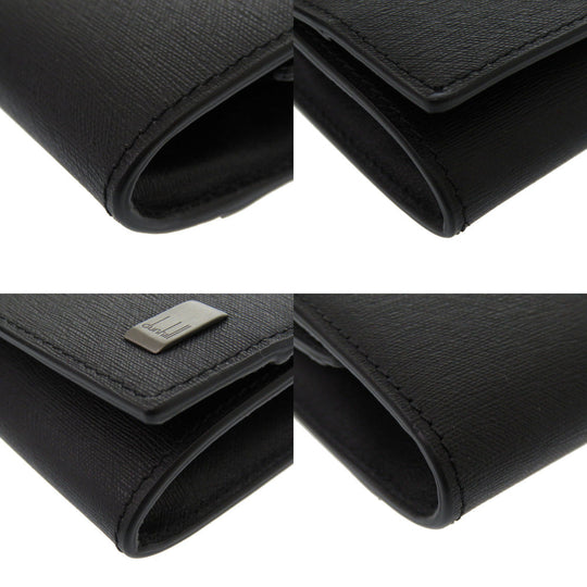 Dunhill Coin case leather black mens Used Authentic