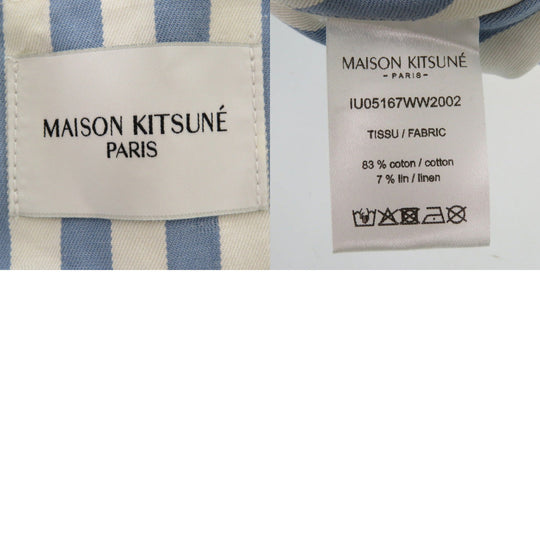 MAISON KITSUNE Tote Bag IU05167WW2002 S422 cotton blue MAISON KITSUNE Tote Bag IU05167WW2002 S422 UNISEX Blue Stripe unisex(Unisex) Used Authentic