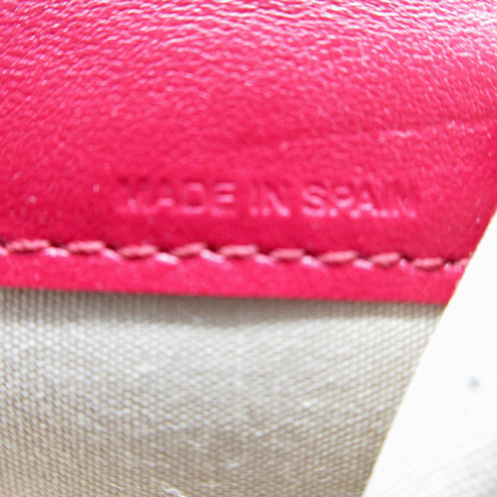 Chloe Tri-fold wallet leather Crimson Pink Chloe Sea Compact Wallet Women Used Authentic