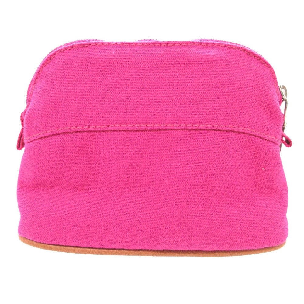 HERMES Pouch canvas Fusha pink Bolide Mini Mini Women Used Authentic