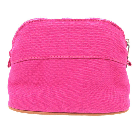 HERMES Pouch canvas Fusha pink Bolide Mini Mini Women Used Authentic