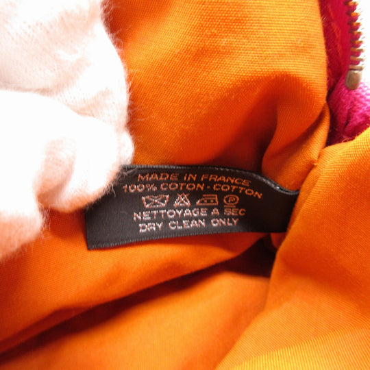 HERMES Pouch canvas Fusha pink Bolide Mini Mini Women Used Authentic