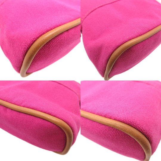 HERMES Pouch canvas Fusha pink Bolide Mini Mini Women Used Authentic