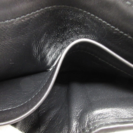 BOTTEGAVENETA Bifold Wallet leather black INTRECCIATO mens Used Authentic