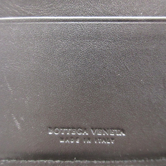 BOTTEGAVENETA Bifold Wallet leather black INTRECCIATO mens Used Authentic