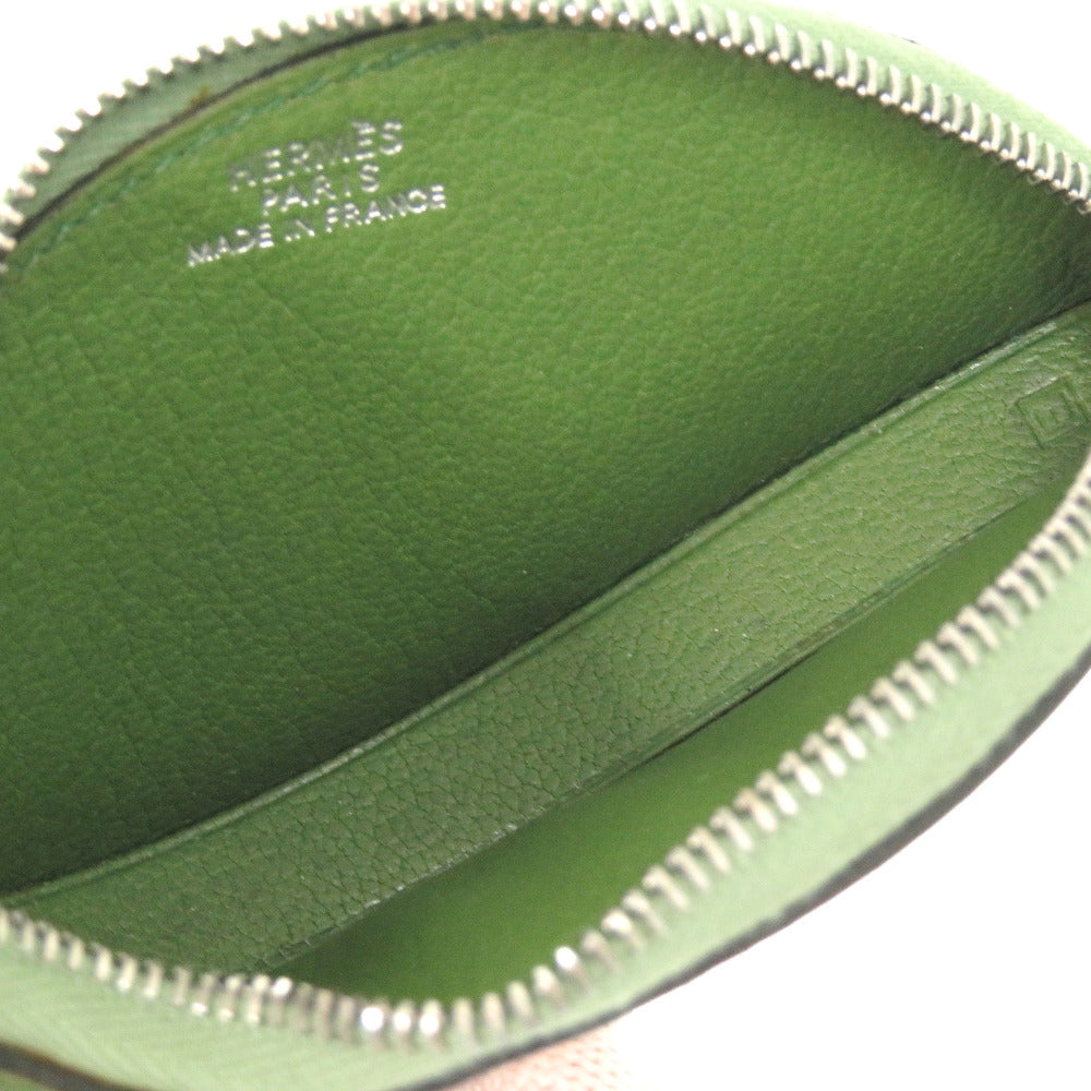 HERMES Coin case Courchevel green Tutti frutti cherry Women Used Authentic