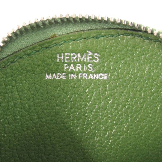 HERMES Coin case Courchevel green Tutti frutti cherry Women Used Authentic