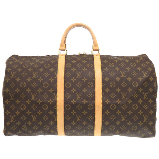 LOUIS VUITTON Boston Duffel bag M41424 Monogram canvas Brown Monogram Keepall 55 mens Used Authentic