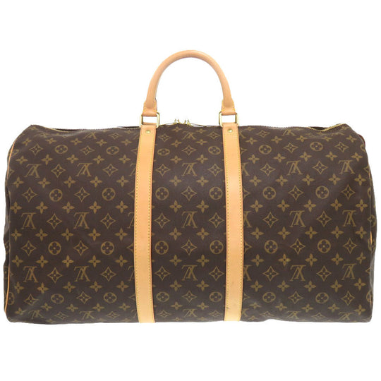 LOUIS VUITTON Boston Duffel bag M41424 Monogram canvas Brown Monogram Keepall 55 mens Used Authentic