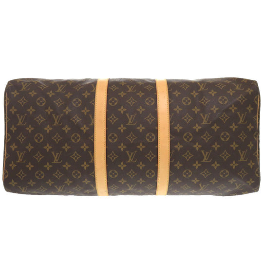 LOUIS VUITTON Boston Duffel bag M41424 Monogram canvas Brown Monogram Keepall 55 mens Used Authentic