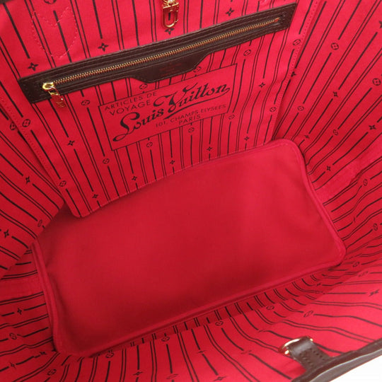 LOUIS VUITTON Tote Bag N51106 Damier canvas Brown Damier Ebene Neverfull GM Women Used Authentic