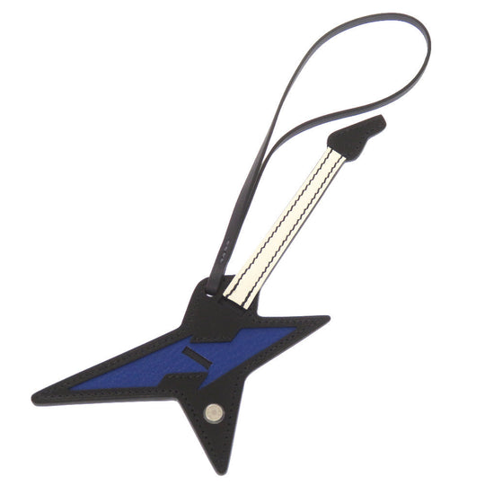 HERMES key ring Votadelakt, Chevre black Lock bag charm mens Used Authentic
