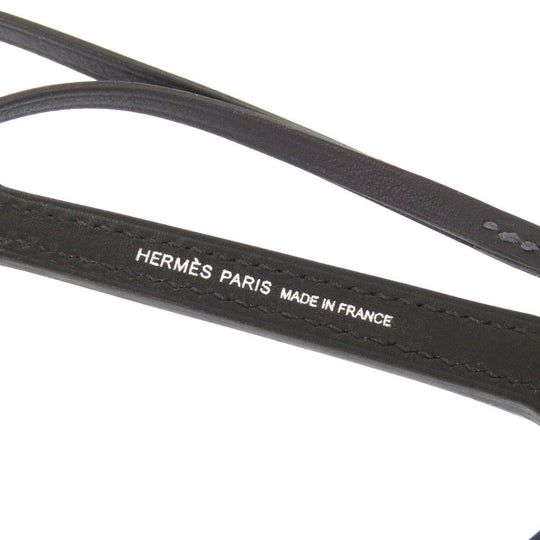HERMES key ring Votadelakt, Chevre black Lock bag charm mens Used Authentic