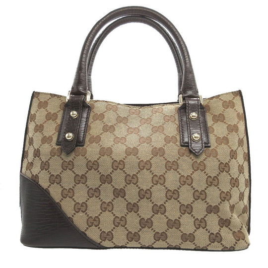 GUCCI Handbag 137475 GG canvas, leather beige Sherry Women(Unisex) Used Authentic