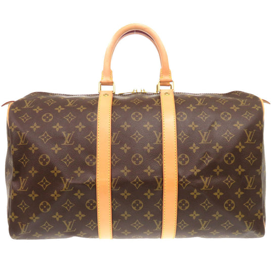 LOUIS VUITTON Boston Duffel bag M41428 Monogram canvas Brown Monogram Keepall 45 mens Used Authentic