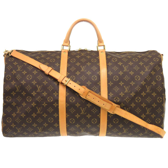 LOUIS VUITTON Boston Duffel bag M41414 Monogram canvas Brown Monogram Keepall bandouliere55 mens(Unisex) Used Authentic