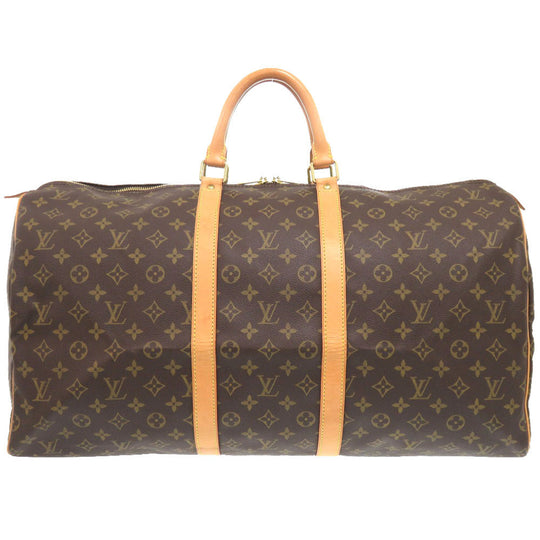 LOUIS VUITTON Boston Duffel bag M41424 Monogram canvas Brown Monogram Keepall 55 mens Used Authentic