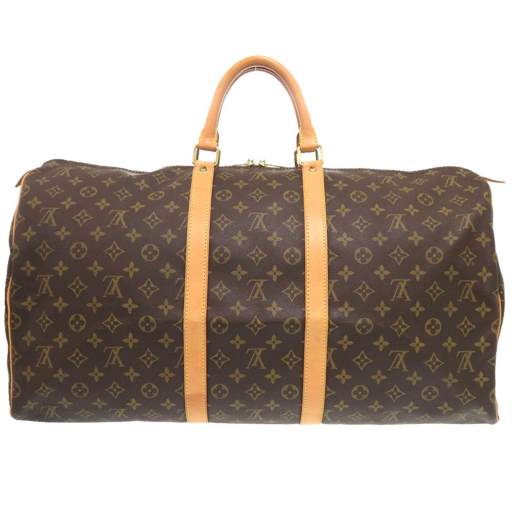 LOUIS VUITTON Boston Duffel bag M41424 Monogram canvas Brown Monogram Keepall 55 mens Used Authentic